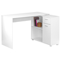 Monarch Specialties Computer Desk, Home Office, Corner, Storage Drawers, 46"L, L Shape, Work, Laptop, Laminate, White I 7350